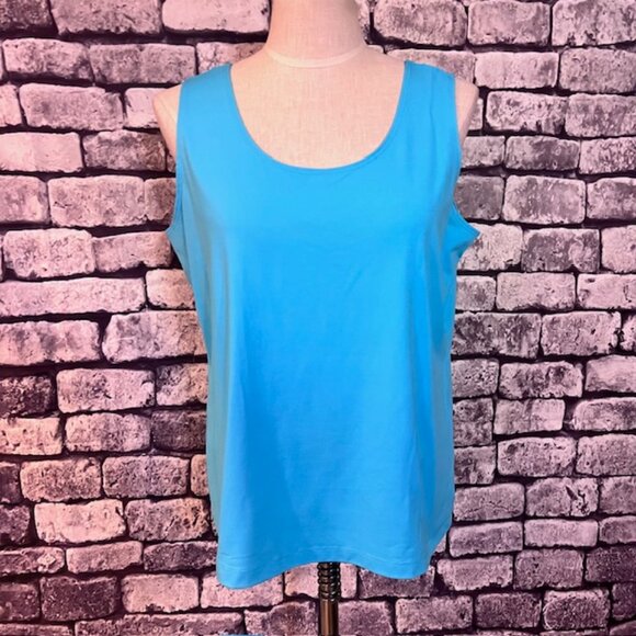 Chico's Aqua Sleeveless Tank Size XL - Picture 1 of 7